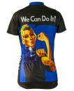 Rosie the Riveter Womens Cycling Jersey Blue