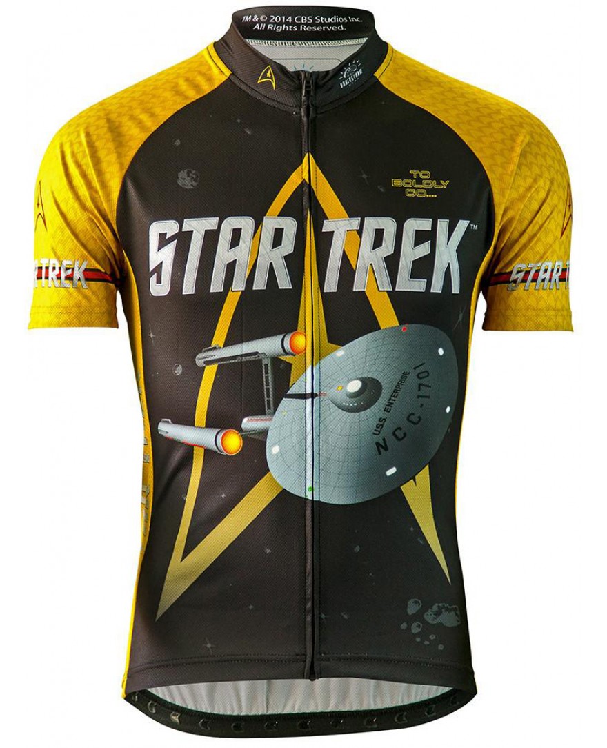 Star Trek Command Mens Cycling Jersey Gold