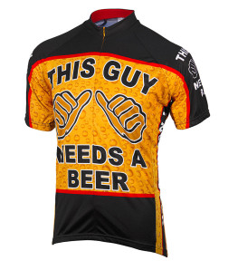 eCycle This Guy Needs a Beer Mens Cycling Jersey