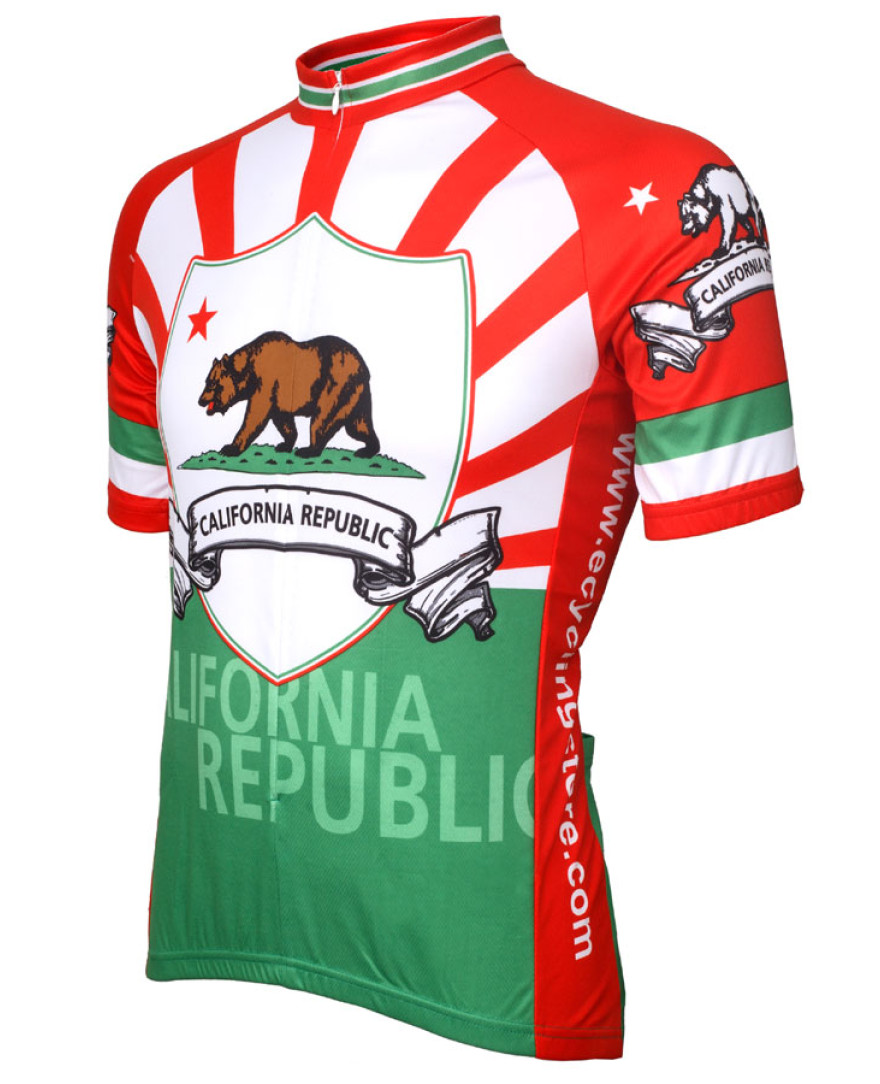 eCycle California Flag Cycling Jersey
